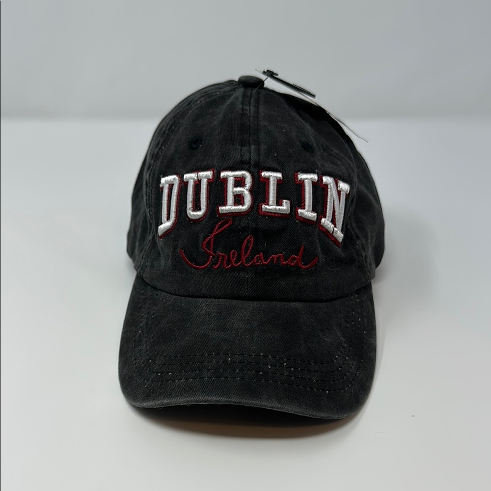 Dublin Ireland Embroidered Cap Black St. Patty's Irish Celtic Adjustable Unisex